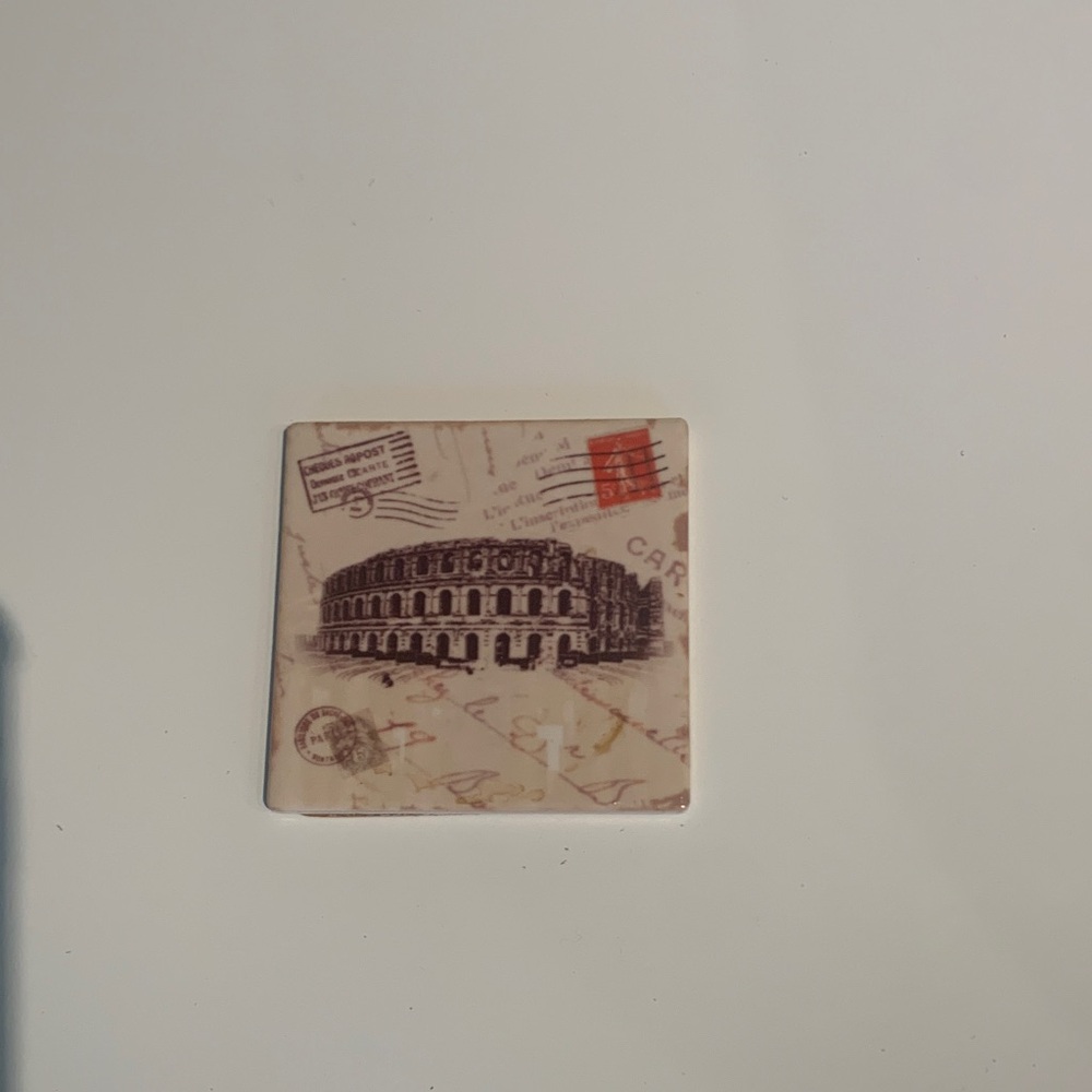 Vintage Postcard Ceramic Coaster